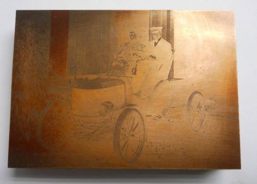 Vintage Wood Printer Blocks Image 1900&#039;s Car