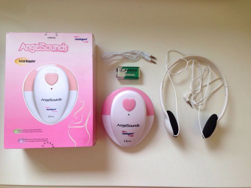 JPD-100S Angelsounds Fetal Doppler, Baby heart Monitor, FDA,Battery,Pink