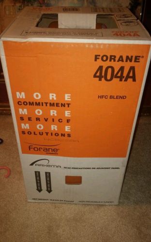Forane 404a, R404a Refrigerant 24lb tank. New, Full and Factory Sealed
