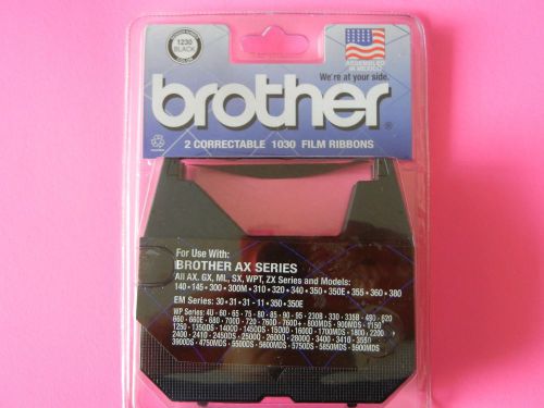 New Brother AX Word Processor 2 Pack Correctable 1030 Film Ribbon Black