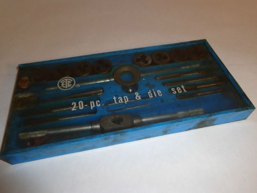 20 Piece Tap and Die Set ETC in case used work well