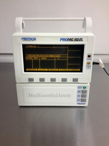 Protocol ProPaq102EL Portable Vital Signs Patient Monitor ECG NIBP Nellcor SpO2
