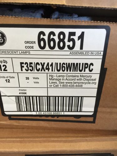 Case Of 10 GE F35/CX41/U6WM 35 , 6&#034; Cool White U-Shape Fluorescent Lamp Bulb