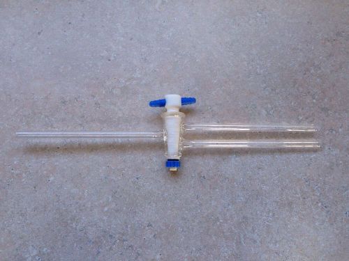 2mm stopcock 3-way double oblique bore teflon plug nos for sale
