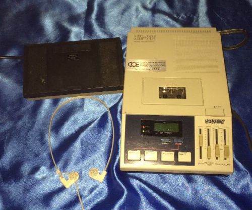 Sony BM-815 Micro Dictator/Transcriber, FS-75 Foot Control Unit &amp; Headphones