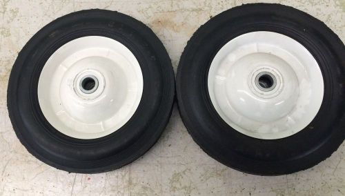 Cushioned Rubber-Tread Wheels Hollow-Tread Wheel with Steel Smooth Rim 8&#034; x 1.75