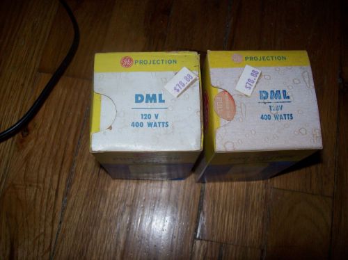 2 nos projector bulb/lamp  ge dml 400 watts 120 volt 75 hours transparancy for sale