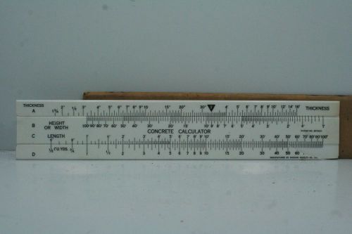 Vintage concrete quality calculator kurtz bros ephrata pa - tool, advertising for sale