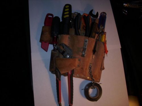 Electrical mixed tool lot of 20 tools, leather tool pouch for sale