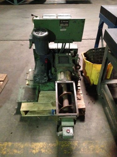 Auger feed granulator by ball &amp; jewell model haf-68 s/c x good condition two tl for sale