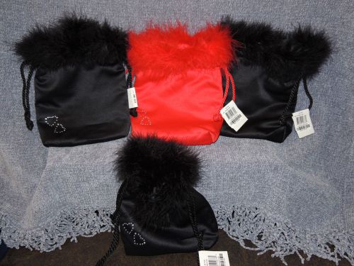 4 MORGAN TAYLOR INTIMATES Gift Jewelry  Bag Red and Black with Hearts NWT