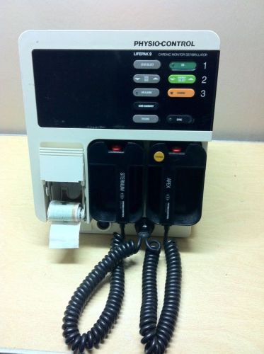 Physio-Control Lifepak 9P cardiac monitor, Sternum hard paddles, printer