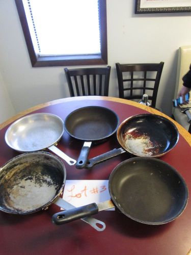 COMMERCIAL COOKWARE - LOT OF 5 - SAUTE PANS - NO RESERVE - NICE