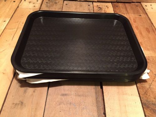 Carlisle NCT 1216 &amp; 1014 Black Serving Cafeteria Food Buffet Tray LOT of 10
