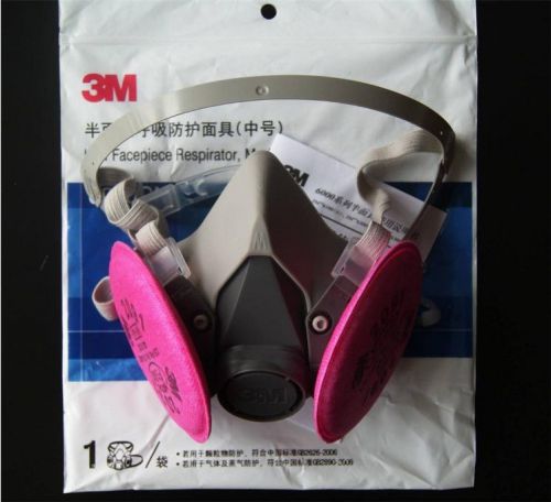Free Shipping 3M 6200 Spray Paint/Dust Mask respirator+3M 2091 P100 Filters