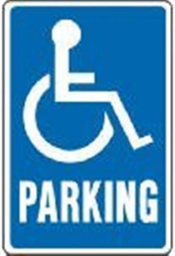 Hy-ko handicap parking sign white 12&#034; x 18&#034; handicapped aluminum for sale