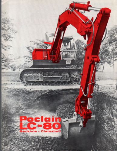 1968 POCLAIN LC 80 BACKHOE CLAMSHELL BIG EQUIPMENT CONSTRUCTION BROCHURE