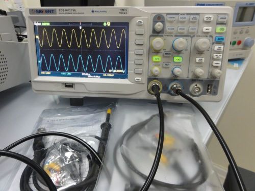 Siglent oscilloscope, 70mhz, 2 ch, 1gsa/s, 2 m memory, 7&#039;&#039; tft-lcd display. for sale