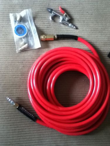 3/8&#039;&#039; x 25&#039; air hose 1/4 npt fitting 300 psi 1,200 burst pressure hose line pvc for sale
