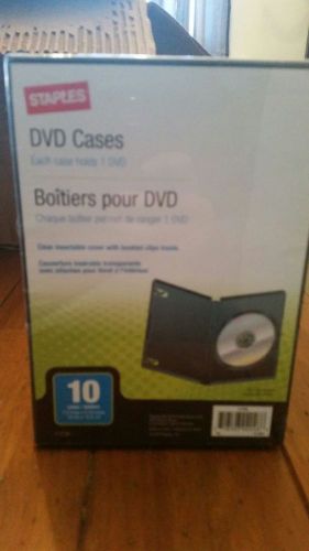Staples 10/Pack DVD Cases, Black