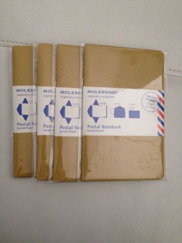 Lot Of Four Moleskine Legendary Postal Notebooks Pocket Mustard  Paperback Book