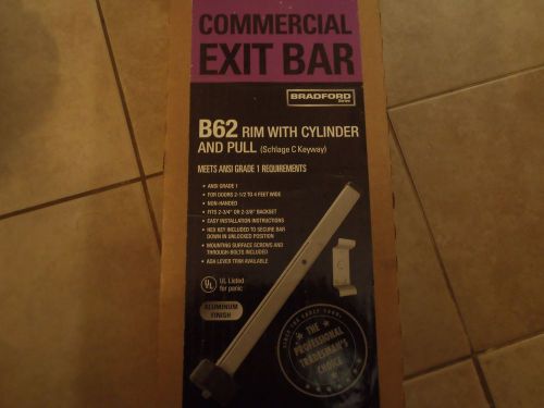 COMMERCIAL EXIT BAR BRADFORD SERIES B62 RIM WITH CYLINDER AND PULL