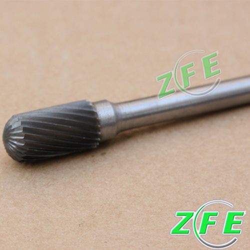 New 1Pc Cylinder Ball Nose Carbide Bur Rotary File 6mm Shank
