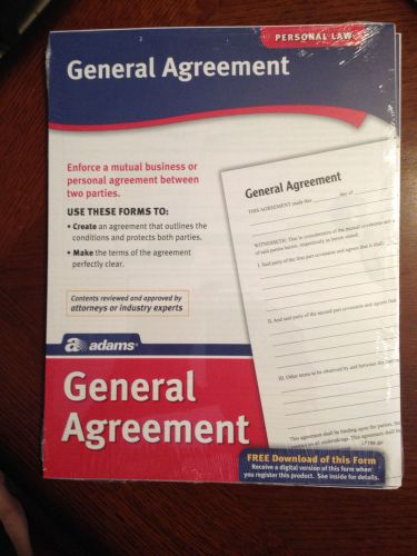 General Agreement kit   Adams Legal forms  LF195-SB/0413