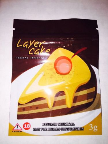 100 Layer Cake 3g EMPTY** mylar ziplock bags (good for crafts incense jewelry)