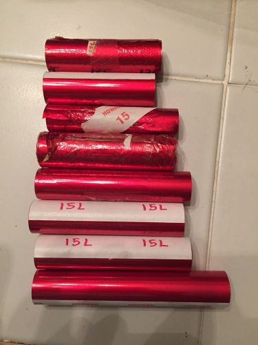8 rolls Howard Foil for Hot Stamping machine imprint Red 15L Kingsley lot