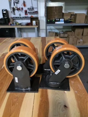 Heavy duty casters  8 x 3&#034; set for sale
