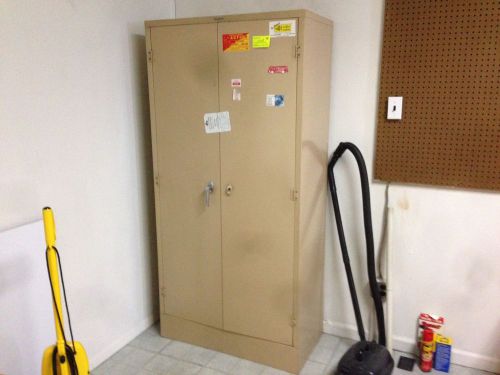 Large Metal Storage Cabinet - Missing Handle But Workable