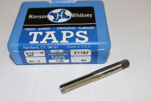 3 new HANSON WHITNEY 5/16-18 UNC GH-3 H3 2-Flute Bottoming Spiral Point Taps
