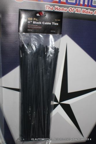 100 PIECES - 11&#034; black  NYLON CABLE TIES - BRAND NEW - MANY USES - HOME &amp; SHOP