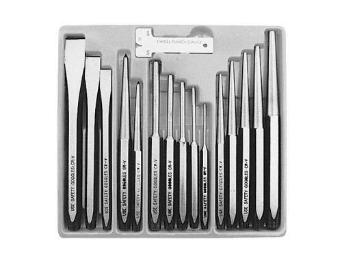 16 PIECE  PRECISION PUNCH &amp; CHISEL W/ GAGE