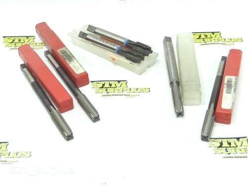 Lot of 6 hss plug &amp; pulley taps 9/16&#034; -18 unf and 1/2&#034; -13 nc emuge jarvis for sale