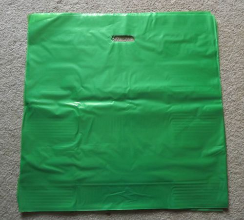 Glossy Jumbo LIME GREEN Shopping Merchandise Bags 20&#034;x20&#034;x5&#034; Lot 25