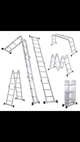 12.5ft 330lb multi purpose step platform aluminum folding scaffold ladder dad for sale