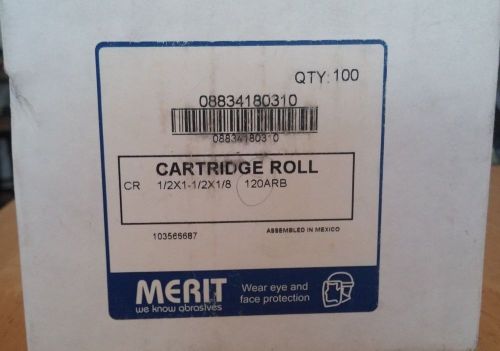 NEW MERIT BOX of 100 CARTRIDGE ROLL 08834180310 1/2 x 1-1/2 x 1/8 120ARB