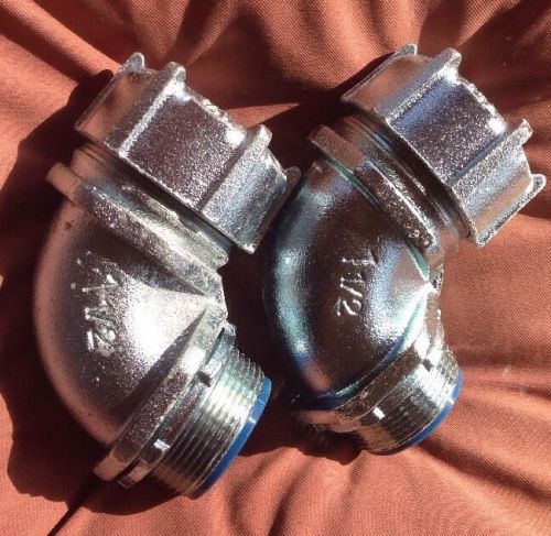 (lot of 10) thomas &amp; betts 5356 11/2&#034; 90° liquidtight connectors for sale