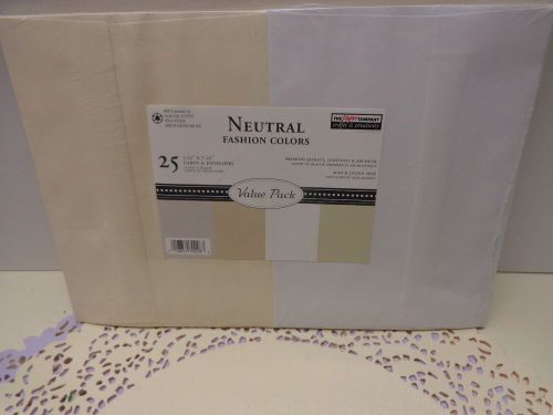 BRAND NEW 25 CARDS AND ENVELOPES looks like white beige grey and light greenish