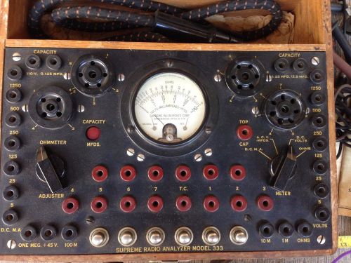 Vintage supreme radio analyzer tube tester model 333 for sale