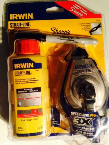 Irwin strait line 2031327 100&#039; speedline pro chalk + reel + sharpie for sale
