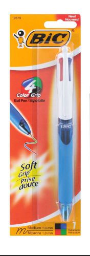 Bic 4-color grip retractable multi ballpoint pen, blue barrel new for sale