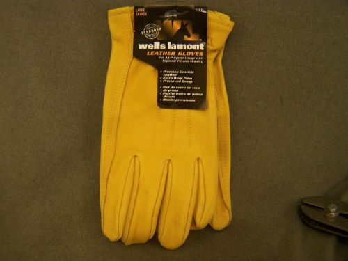 Wells Lamont leather driver/ropers Gloves size Large w/keystone thumb. New W/tag