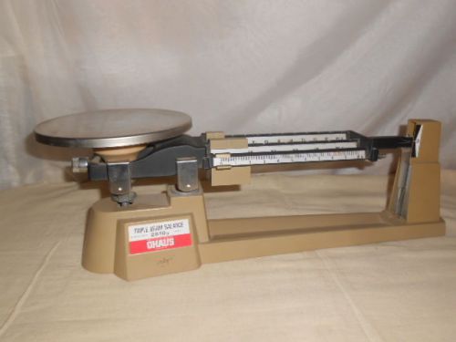 Ohaus Triple Beam Balance Scale 2610g -Very Clean Works GREAT!