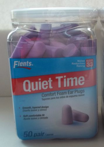 Flents Quiet Time Comfort Foam Ear Plugs Hearing Protection - 50 Pair Purple