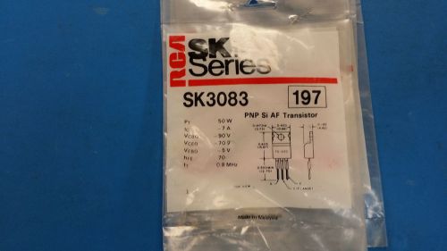 (2 PCS) SK3083 (NTE197 EQUAL) Trans GP BJT PNP 70V 7A 3-Pin(3+Tab) TO-220