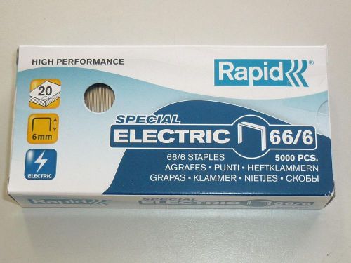 Rapid High Performance staples 66/6 Special electric box 5000 pcs 6mm leg