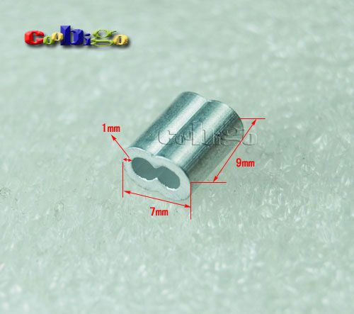 100x 3/32&#034;Aluminum Cable Crimps Sleeves Clip Fittings Loop Sleeve